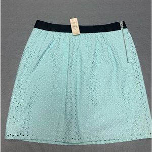 Ann Taylor loft skirt women’s 8p green cotton NWT